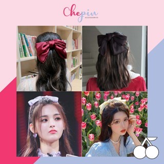 Kẹp tóc bấm nơ vải  lớn