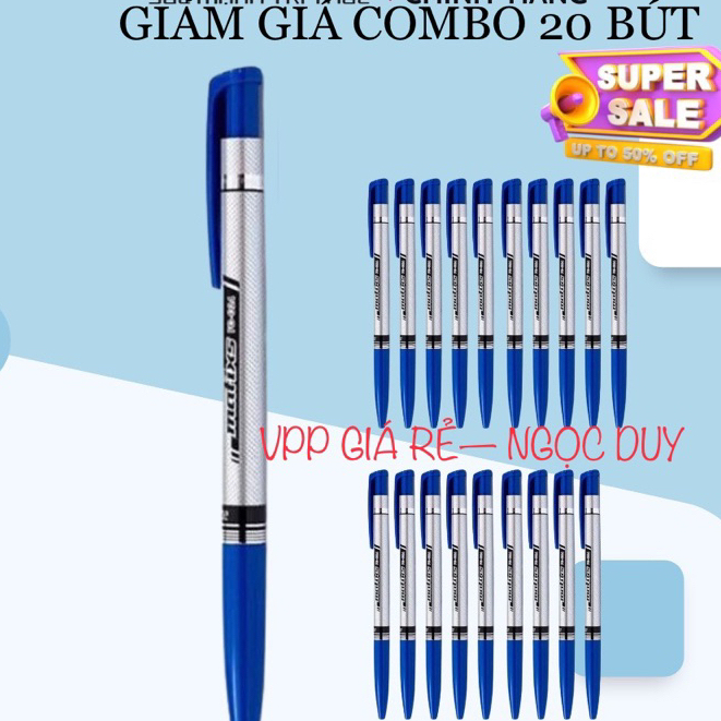 Sỉ 20 Bút bi thiên long ngòi 0,7mm FO - 024/VN nét đậm, mực đều - Bút bi thiên long hàng chính hãng
