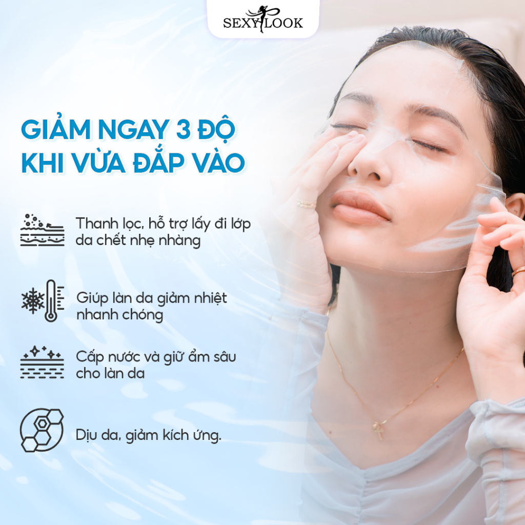 Combo Mặt Nạ Thanh Lọc Làm Mát Sexylook: 2 Hộp MN Tràm Trà Kiểm Soát Dầu Mụn + 1 Hộp Thạch Jelly Chanh Cấp Ẩm