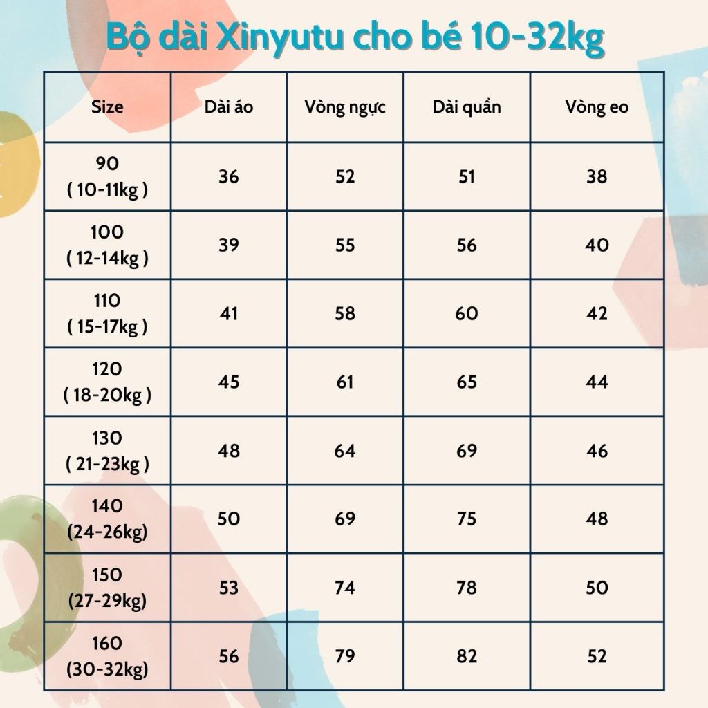 Đồ bộ dài tay cho bé gái Xinyutu 10-32kg chất cotton co giãn thoải mái, đồ bộ thu đông dài tay cho bé, bộ đồ dài mặc nhà