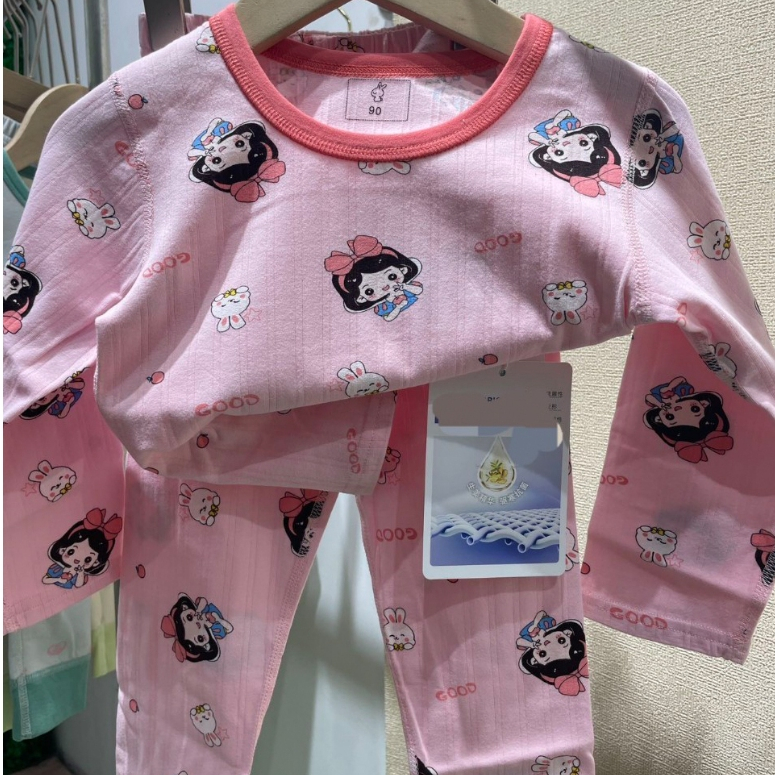 Đồ bộ dài tay cho bé gái Xinyutu 10-32kg chất cotton co giãn thoải mái, đồ bộ thu đông dài tay cho bé, bộ đồ dài mặc nhà