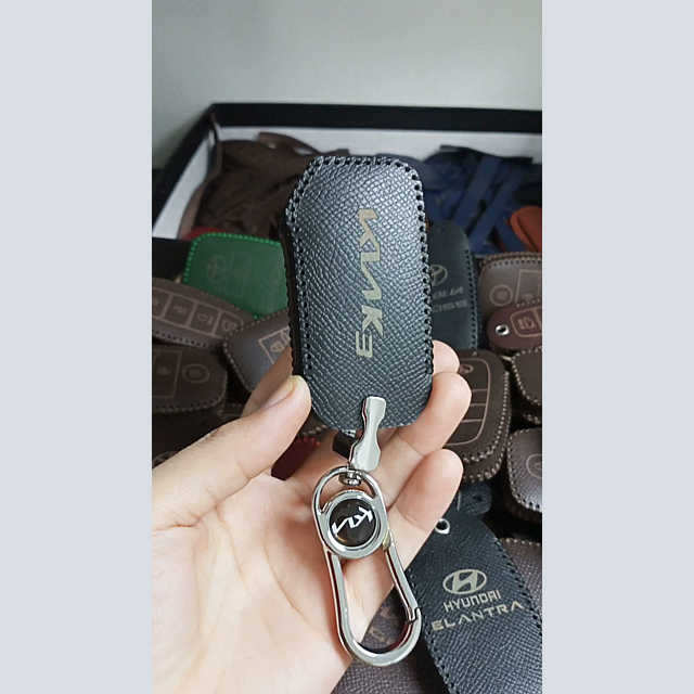 Bao da móc khoá bọc ốp chìa khoá xe ô tô KIA K3 2021 2023 Luxury, Premium, K5, New Sportage 2022, Sorento,cerato logomới