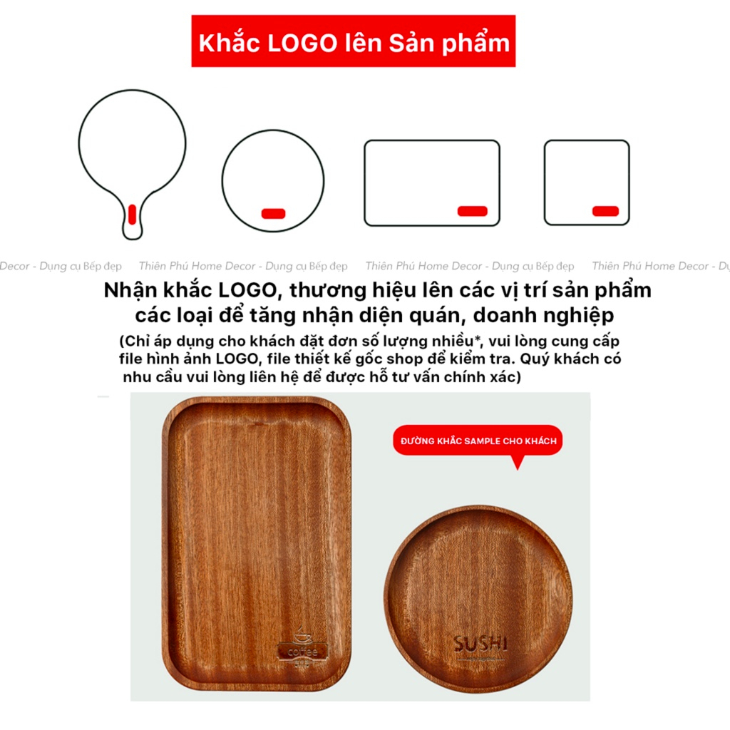 Khay Gỗ Beech Có Tay Cầm 30x13cm Cao Cấp, Thích Hợp Để Trang Trí Decor Bàn Ăn, Phục Vụ Món Steak, Sushi, Bánh, Cafe Đẹp