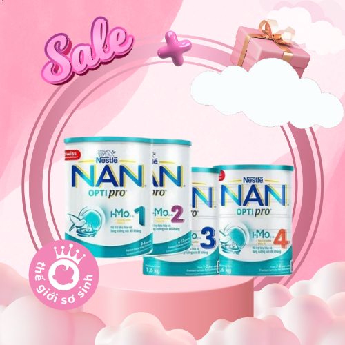 Sữa bột NAN nga đủ số 1,2,3, 4 hộp 800g/ 400g - Thế Giới Sơ Sinh