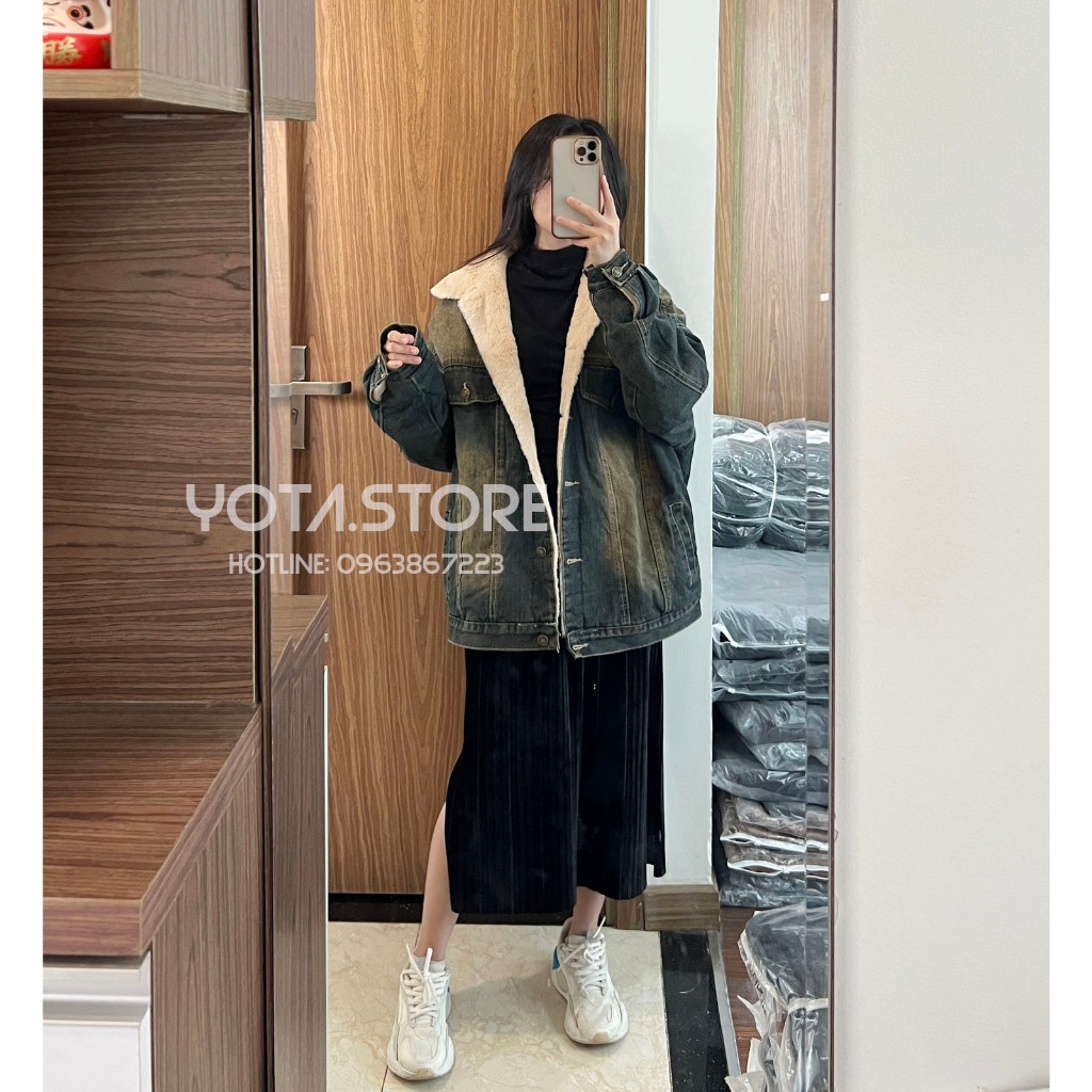 Áo khoác jeans lót lông - G106