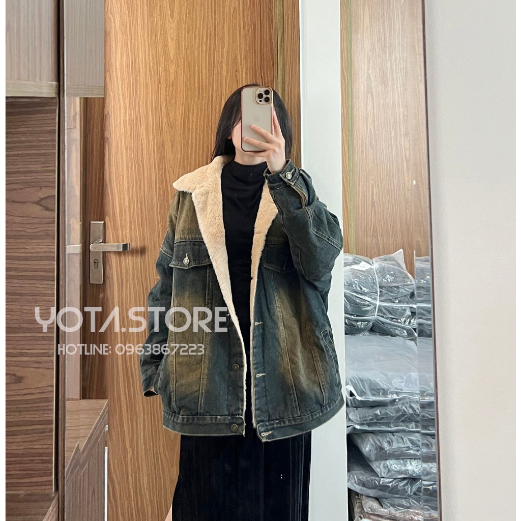 Áo khoác jeans lót lông - G106