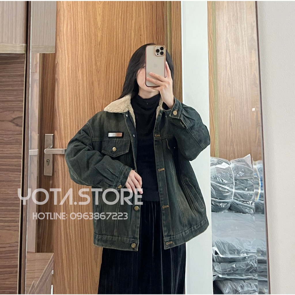 Áo khoác jeans lót lông - G105