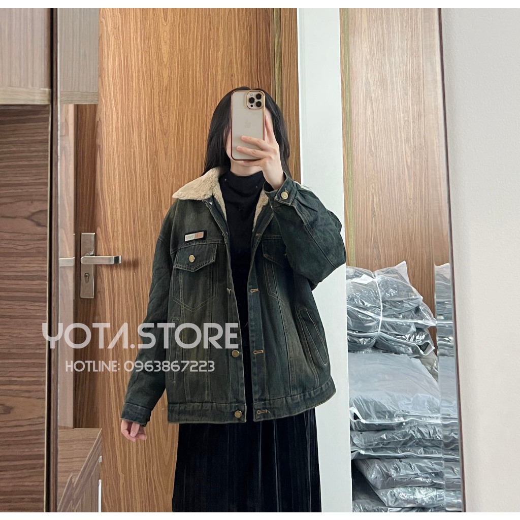 Áo khoác jeans lót lông - G105