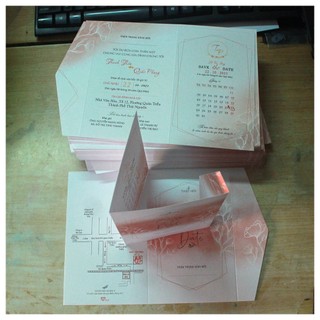 100 thiệp cưới  - bao in nội dung