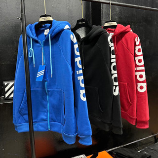 Áo khoác hoodie nỉ a.d.i.d.a.s- áo hoodie nỉ cao cấp in chữ tay áo phong cách thể thao năng động trẻ trung