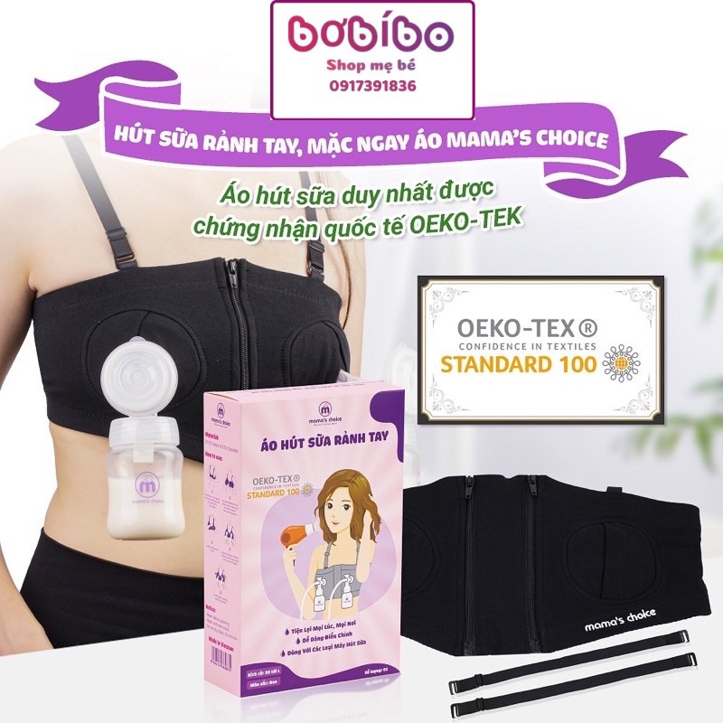 Áo Hút Sữa Rảnh Tay Mama’s Choice, Mặc Hút Sữa Cho Mẹ, Có Dây Giữ Bình Hút Sữa, Có Tấm Tăng Phía Trước Và Sau, Freesize