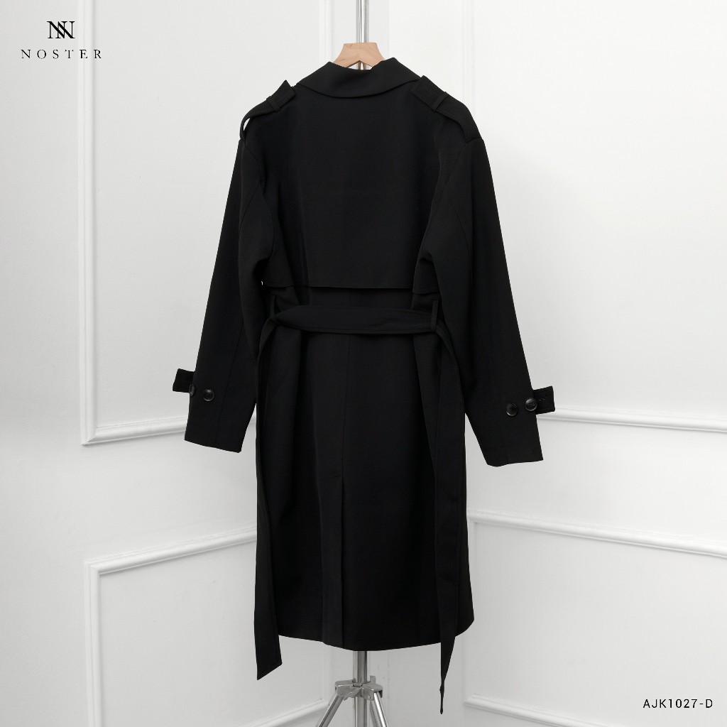 Áo khoác mangto nam, trench coat, chất vải dầy dặn, phom dáng hàn quốc - Thương hiệu Noster AJK1027