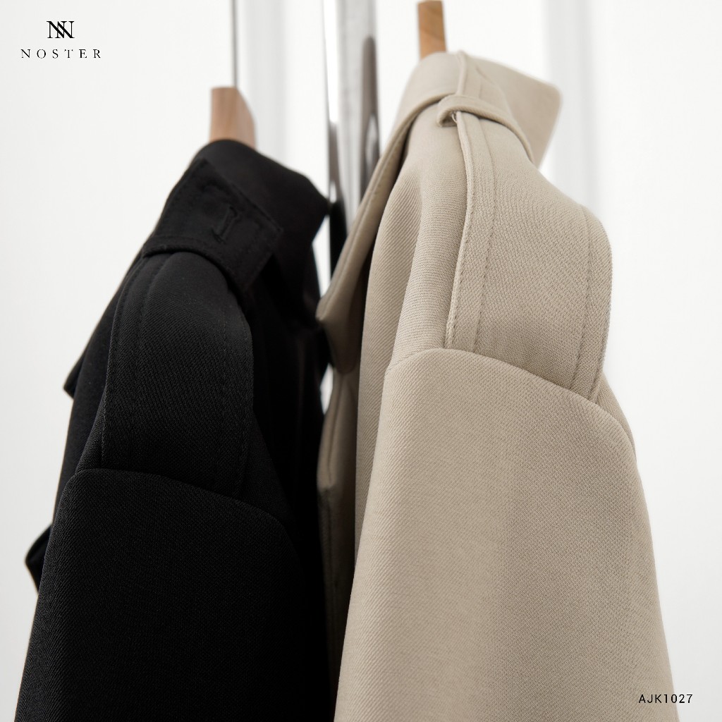 Áo khoác mangto nam, trench coat, chất vải dầy dặn, phom dáng hàn quốc - Thương hiệu Noster AJK1027