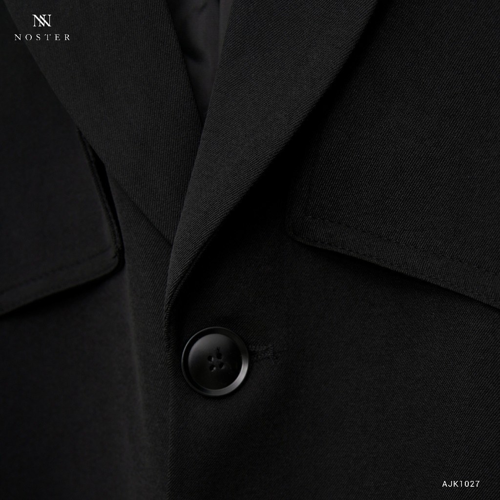Áo khoác mangto nam, trench coat, chất vải dầy dặn, phom dáng hàn quốc - Thương hiệu Noster AJK1027