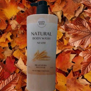 Sữa tắm hàn quốc happy bath natural lúa mạch 900ml sạch da chết sáng mịn da