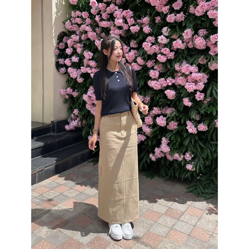 Áo Len PoLo - 1038 - Đan Xoắn - Thêu Ngựa