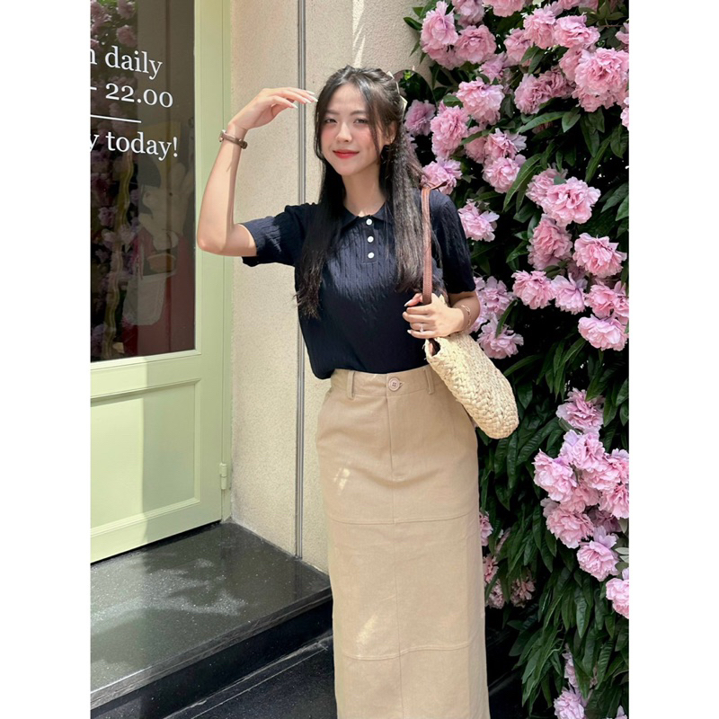 Áo Len PoLo - 1038 - Đan Xoắn - Thêu Ngựa