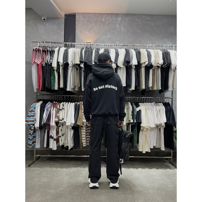 Áo HOODIES Peaceout Studios "Do Not Disturb" Unisex chữ in nổi