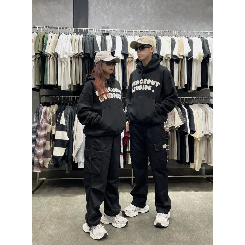 Áo HOODIES Peaceout Studios "Do Not Disturb" Unisex chữ in nổi