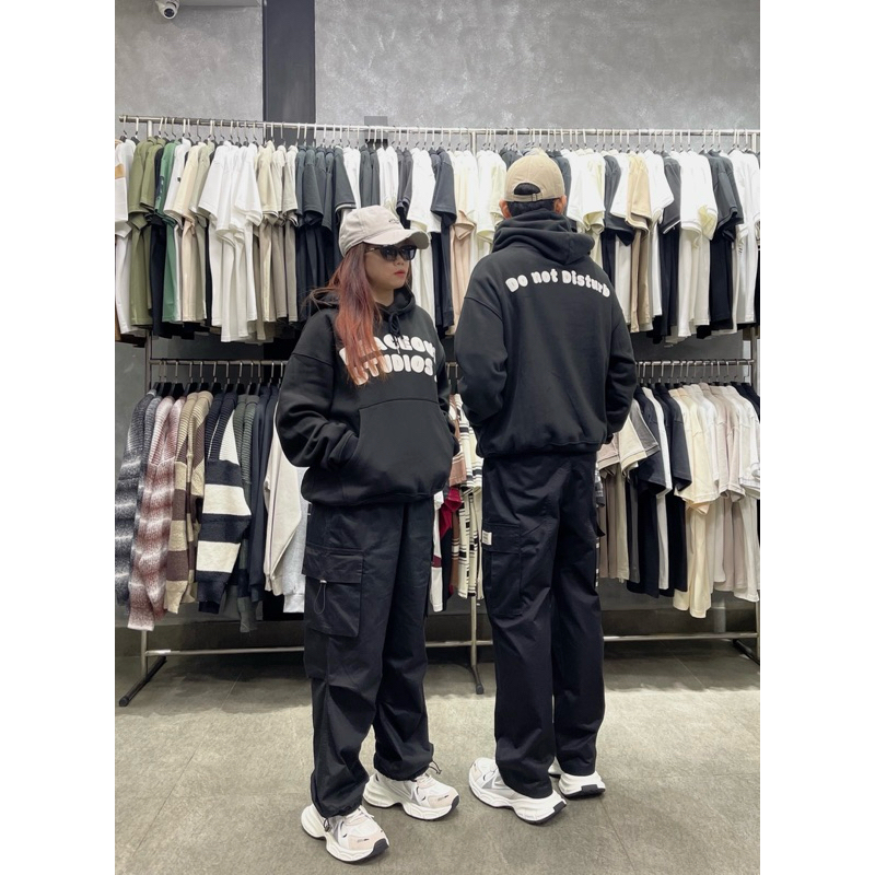 Áo HOODIES Peaceout Studios "Do Not Disturb" Unisex chữ in nổi