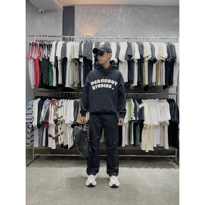 Áo HOODIES Peaceout Studios "Do Not Disturb" Unisex chữ in nổi