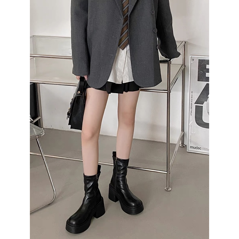Boots da cổ lỡ đế cao