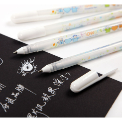 Bút gel mực trắng ngòi 0.8mm viết giấy đen nghệ thuật DIY - MYNAMART