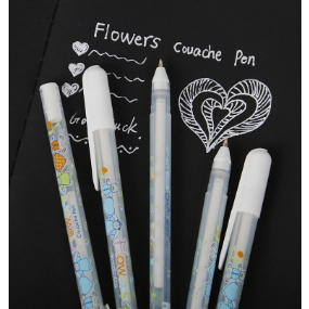 Bút gel mực trắng ngòi 0.8mm viết giấy đen nghệ thuật DIY - MYNAMART