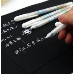 Bút gel mực trắng ngòi 0.8mm viết giấy đen nghệ thuật DIY - MYNAMART