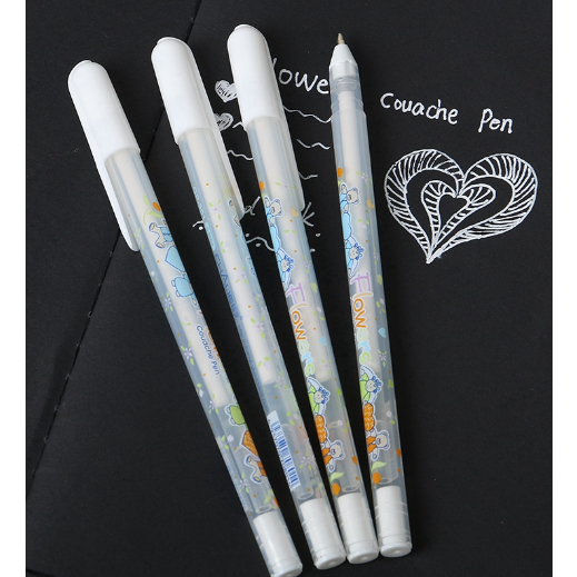 Bút gel mực trắng ngòi 0.8mm viết giấy đen nghệ thuật DIY - MYNAMART