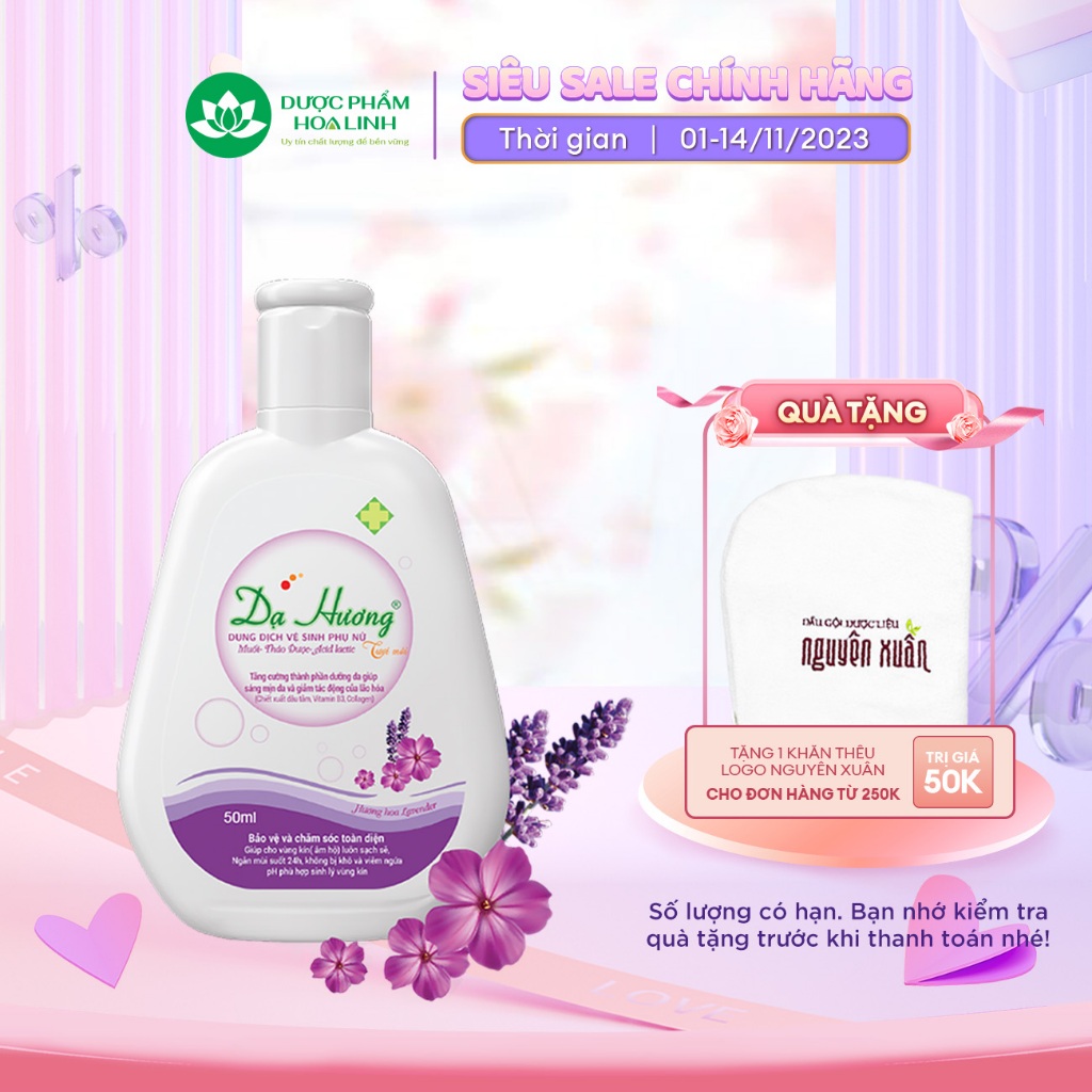 Dung dịch vệ sinh phụ nữ Dạ Hương Lavender 50ml