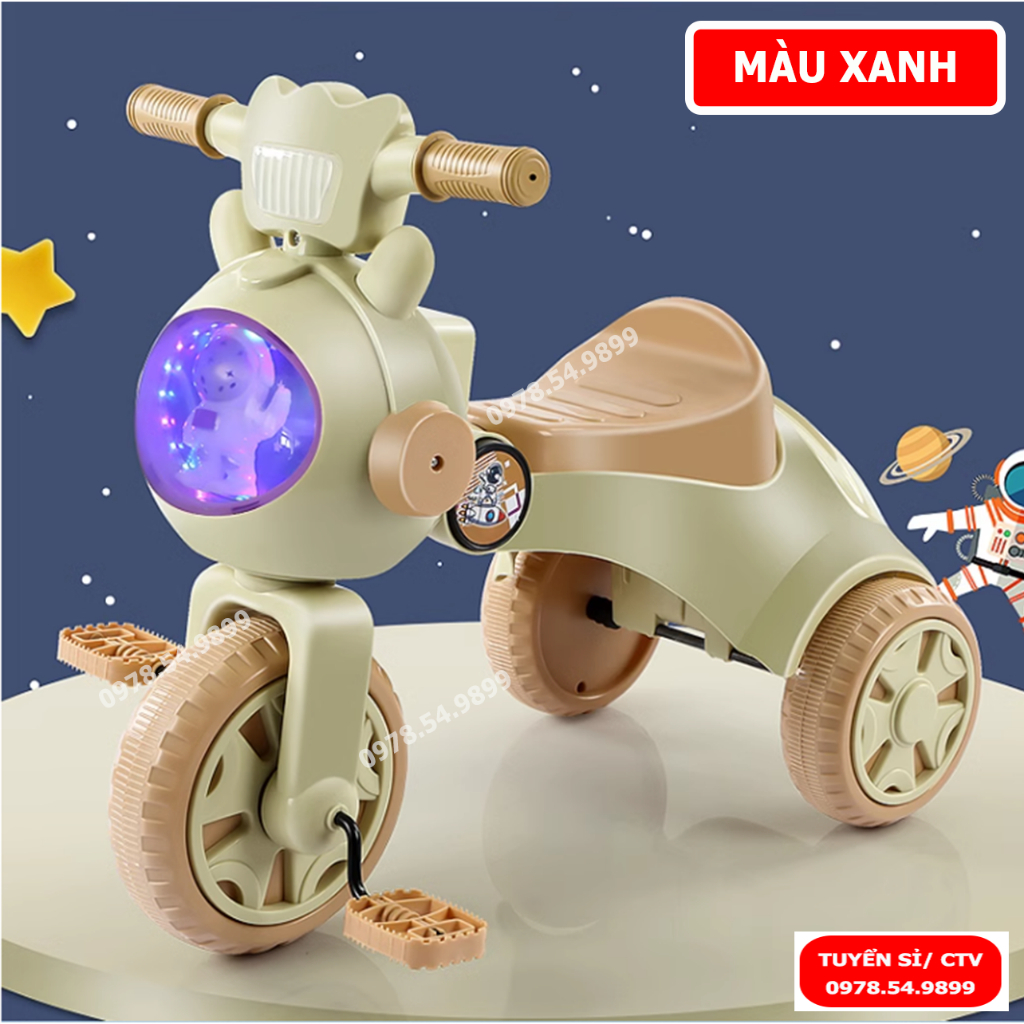 Xe đạp 3 bánh phi hành gia cho bé 2-5 tuổi TD