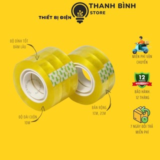 Băng dính nhỏ văn phòng bản 1cm/ 2cm- 50m/ cuộn