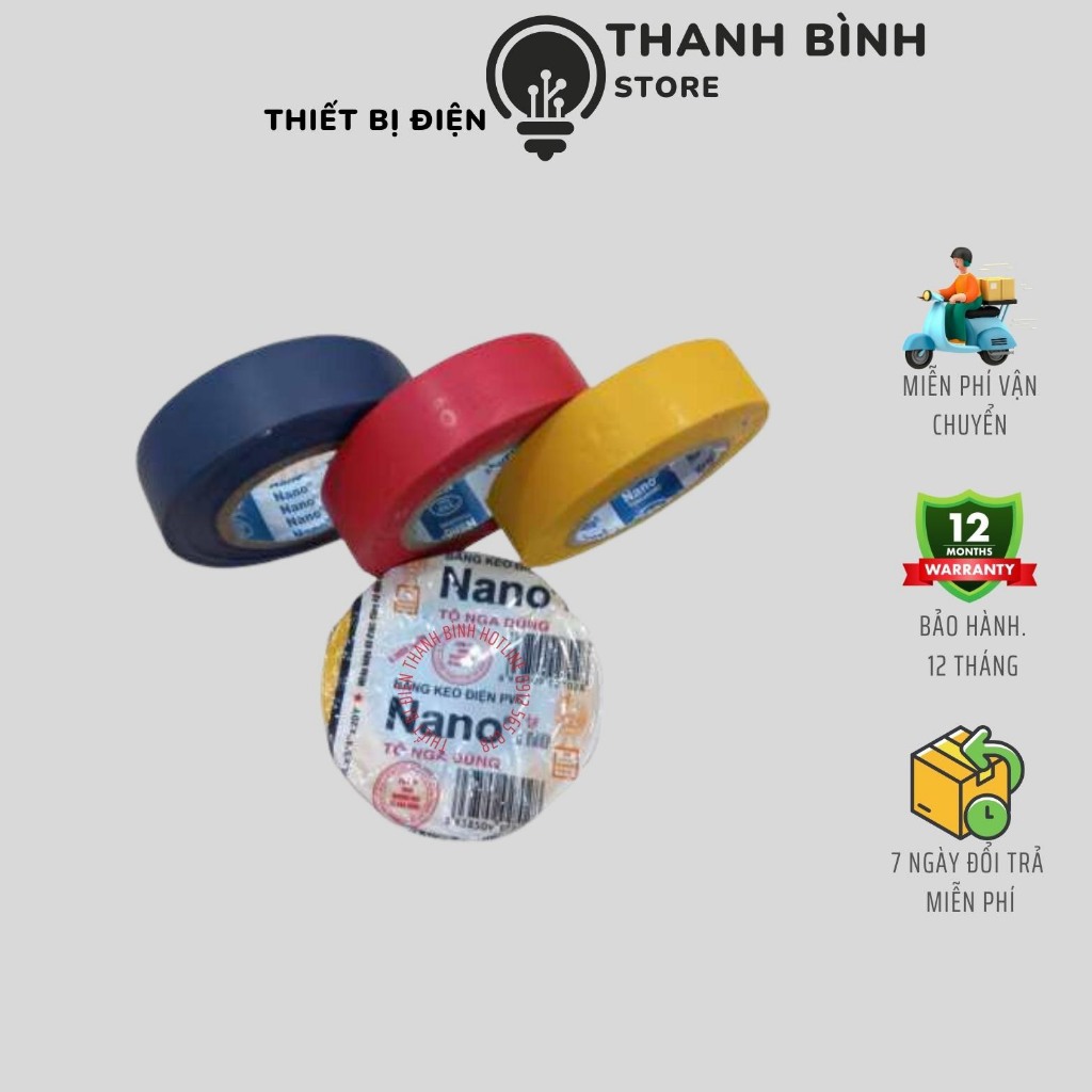 Băng Dính Điện/ Băng Keo Nano Y10, Y20 Đủ Màu Sắc