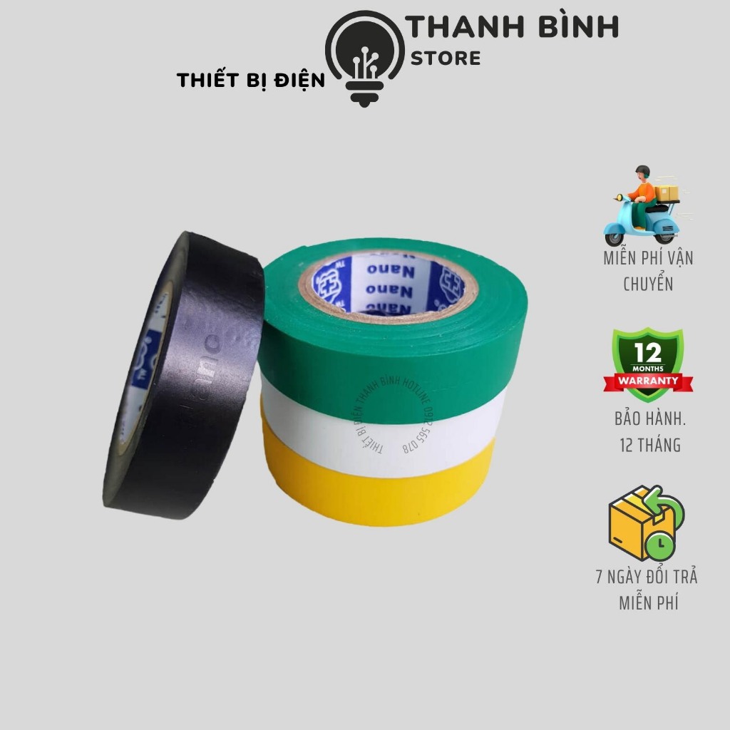 Băng Dính Điện/ Băng Keo Nano Y10, Y20 Đủ Màu Sắc
