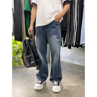 Quần Jean Baggy P07 Peaceout Studios Wash Xanh Bạc