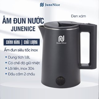 Ấm siêu tốc giữ nhiệt, bình đun nước siêu tốc June Nice 1.8l lõi liền inox 304 giữ nhiệt suốt thời gian giữ nhiệt