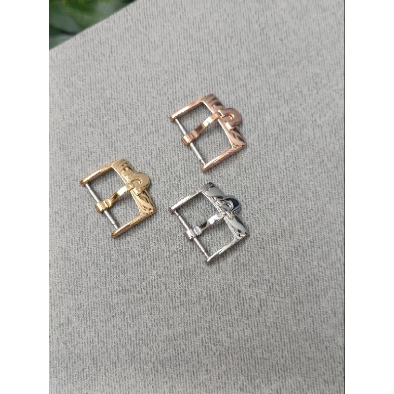 Khoá dây da đồng hồ đúc logo OMEGA thép cao cấp