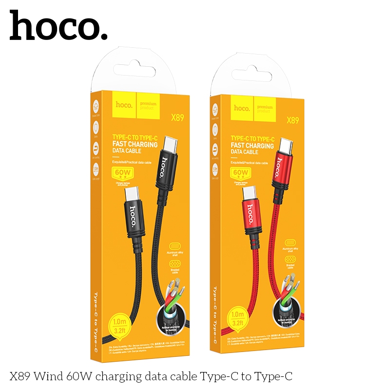 Cáp sạc Hoco X89 TC to TC sạc siêu nhanh