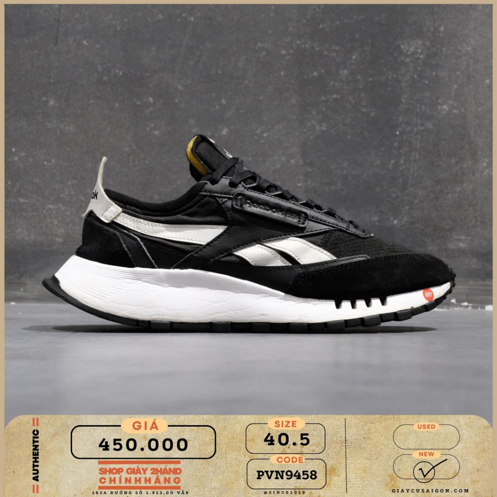 2hand giày Reebok Classic Leather Legacy 'Black White' GY2724 SIZE 40.5