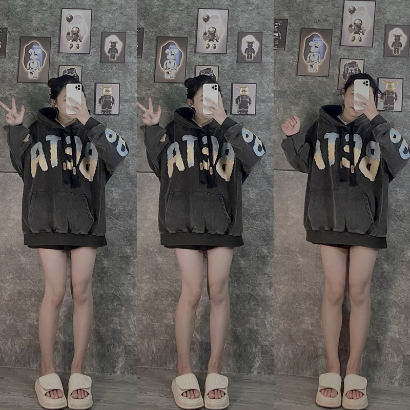 ÁO HOODIE LOANG XÁM