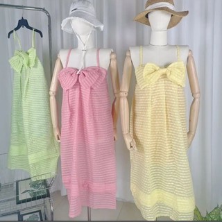 ĐẦM XỐP MAXI BABYDOLL HAI DÂY NƠ DÁNG DÀI NEW