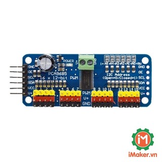 Pca9685 điều khiển động cơ servo 12bit pwm 16 kênh