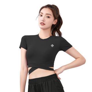 Áo Thun Croptop Nữ Kiểu KSM LOOK Cổ Tròn Cộc Tay Ngắn Trơn Basic Ôm Eo Rẻ Đẹp Trẻ Trung AN507
