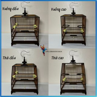 Khung lồng chim chào mào tự ráp, khung lồng chào mào chất liệu gỗ mun đuôi công cao cấp, tặng kèm phụ kiện, miễn phí vận