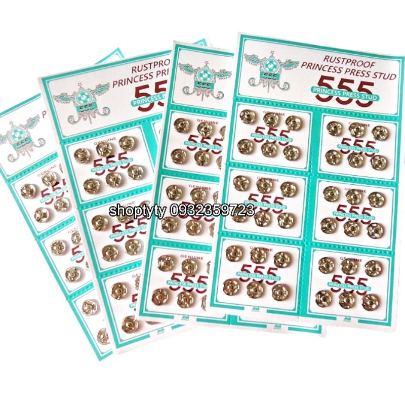 1 Vỉ 36 Nút Bấm Áo Dài, Nút Bóp, Nút Áo Bé