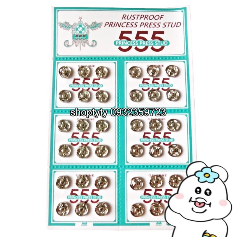 1 Vỉ 36 Nút Bấm Áo Dài, Nút Bóp, Nút Áo Bé