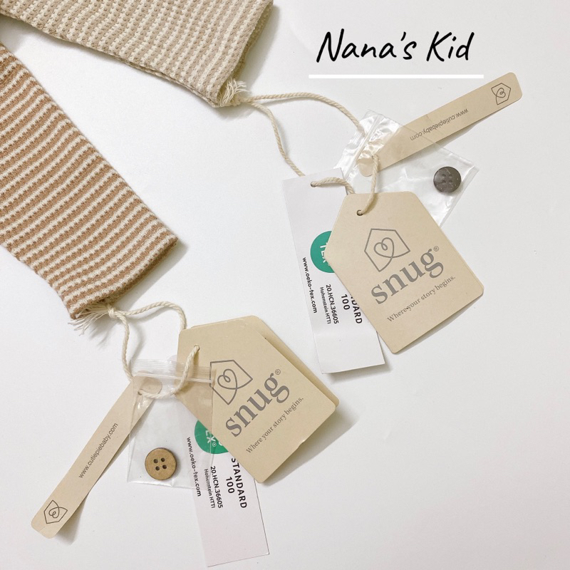 Set len 2 chi tiết sơ sinh Snug cho bé trái, bé gái 0-9M