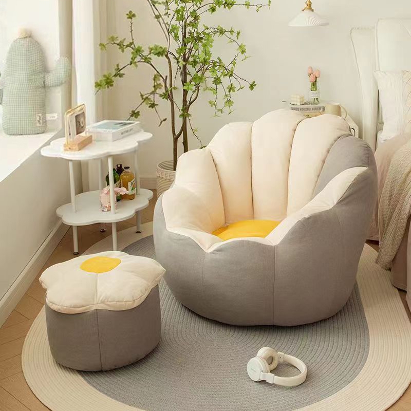 Sofa hình hoa lười biếng Soft Tatami Back Chair Ghế sofa mini có thể ngủ Phòng ngủ/Ban công Trang trí căn hộ nhỏ