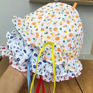 Nón cho trẻ sơ sinh từ 0-6 tháng, chất vải cotton mềm mại, thiết kế họa tiết đáng yêu cho bé